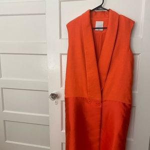 CMEO Longline Orange Blazer Vest